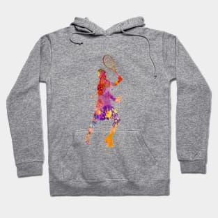 Tennis player in watercolor Hoodie